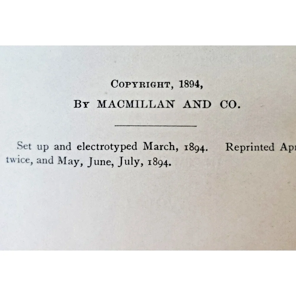 Mrs. Humphry Ward Marcella Vol II HC Macmillan NY 1894 English Rare Antique book